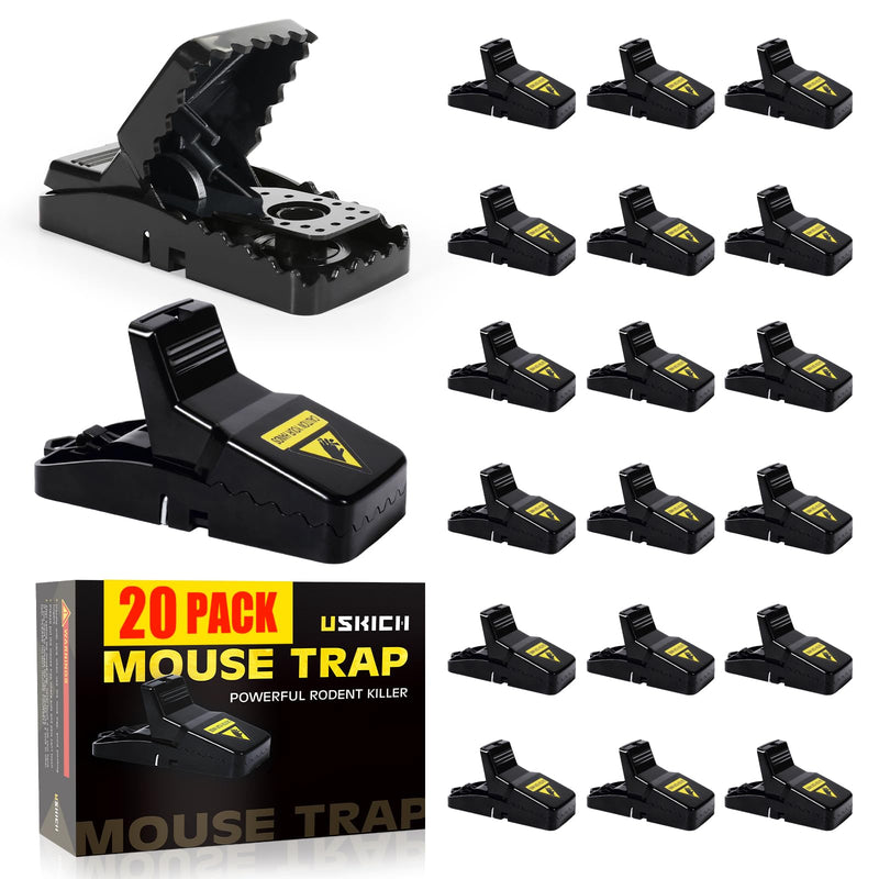 20 Pack Mouse Traps Indoor for Home,Mice Traps for House,Reusable Mouse Trap That Work,Small Mice Catchers for Home Indoor, Quick Set Mousetraps