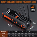 DISEN 25-Piece Folding Allen Key Set - 3-Pack SAE & Metric Hex Key, Torx Star Key Set, Portable Keyhook, Heat Treated Chrome Vanadium Steel Allen