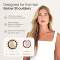 AIMIKE round Brush for Blow Out, Medium round Hair Brush Nano Thermal Ceramic & Ionic Tech, for Blow Drying & Styling, Curling and Shine - 2.9