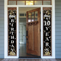 Happy 20Th Birthday Decorations,20Th Black & Silver Dream Star Birthday Theme Door Hanging Banner Sign,Cheers to Twenty Years Old Bday Party Supplies.