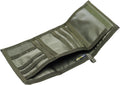 Chameleon Trifold Men Nylon Wallet - Military Tactical Mens Wallets- ID Card Holder - Canvas Thin Front Pocket Travel Wallet -Coin Zipper Pocket OLIVE