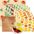 Reusable Beeswax Food Wraps-9 Pack Beeswax Wraps for Food Eco-Friendly Beeswax Wraps for Food, Bread and Sandwich Wrappers - Organic, Sustainable,