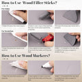 Wood Furniture Repair Kit - Set of 21 Furniture Markers Wood Filler Sticks Wood Scratch Repair Kit Remove Any Scratches, Scuffs, Cracks and Nail