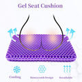 Gel Seat Cushion for Long Sitting, Double Thick Office Desk Home Wheelchair Seat Cushions for Back Hip Sciatica Tailbone Pain Sore Pressure