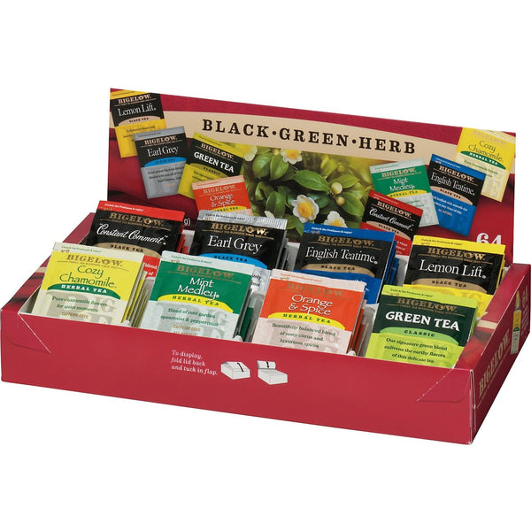 Bigelow Tea Assortment, Green, Black, and Herbal Teas with English Teatime, Constant Comment, Lemon Lift, Earl Grey, Green, Cozy Chamomile, Orange