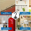LOVIMAG Black Magnetic Hooks, 30Lbs Strong Magnetic Hooks Heavy Duty with Epoxy Coating for Refrigerator, Magnetic Cruise Hooks for Hanging,