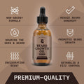 Striking Viking Beard Growth Oil with Biotin - 2 Fl Oz, 1 Pack, Sandalwood - Thickening, Conditioning Biotin Beard Growth Serum for Men with Argan