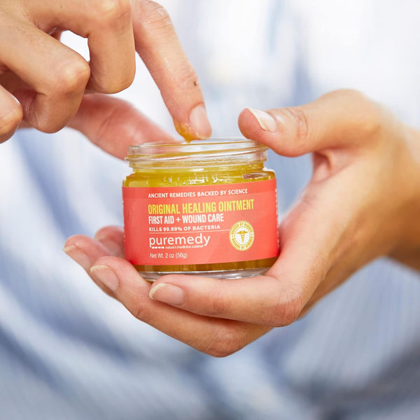 Puremedy Original Healing Ointment - All Natural First Aid Salve for Wounds, Burns, Cuts, Bug Bites, Bed Sores, and Skin Irritations - Safe for