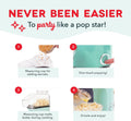 DASH Fresh Pop Popcorn Maker - Oil-Free, Air Popcorn Popper - With Measuring Cup & Recipe Guide - Perfect for Movie Nights - 16 Cups, Aqua Aqua 16