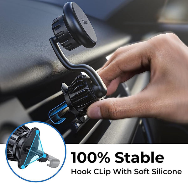 LISEN Magnetic Phone Holder for Car Mount Adjustable Phone Magnet for Car Enjoy Never Blocking Universal Air Vent Magnetic Car Cell Phone Holder