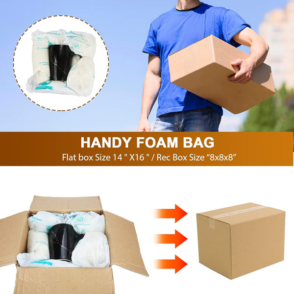Foam Bag for Shipping, Pack of 8 Handy Foam Room Temperature Expanding Foam Packaging Bags, Instant Pack Quick Expanding Packaging Filler -