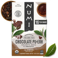 Numi Organic Chocolate Pu-Erh Tea, 16 Tea Bags, Aged Yunnan Pu-Erh Black Tea with Cocoa & Orange Peel (Packaging May Vary)