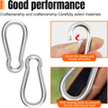 Carabiner 3 Inch Spring Snap Hook, 16Pcs M8 5/16 Inch Spring Snap Hook Quick Link for Camping Hiking, 500LBS Holding Capacity Heavy Duty Steel