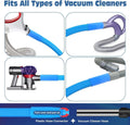 Dryer Vent Cleaner Kit Dryer Lint Vacuum Attachment with Stretch Universal Connector, Dryer Vent Cleaning Tool Vacuum Hose Lint Remover, Blue