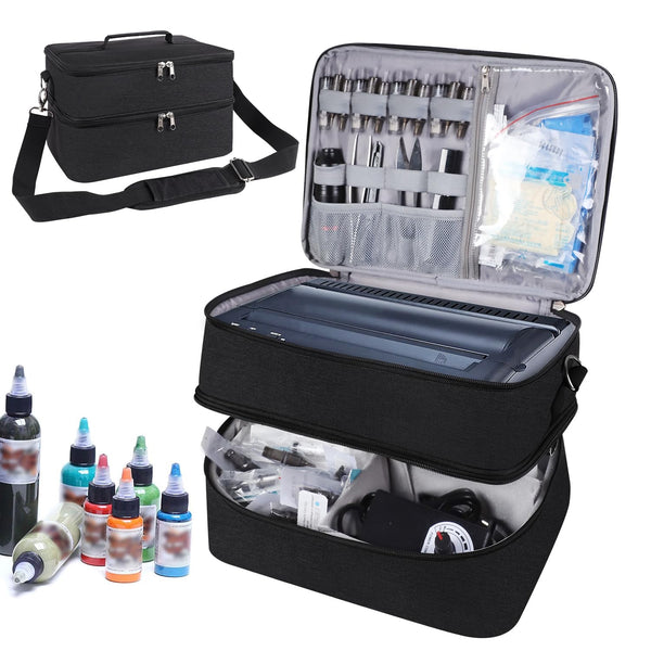 Tattoo Carrying Case Tattoo Supplies Organizer Tattoo Kit Box Case Tattoo Equipment Storage Bag Tattoo Travel Tattoo Storage Organizer for Tattoo