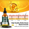 Beard Growth Oil - 2X Concentration Biotin Beard Oil for Men (2 oz) - Natural Mens Beard Oil with Argan Oil, Jojoba Oil and Vitamin, Beard Growth