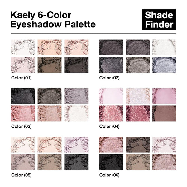 Kaely 6 Colors Mini Rose Gold Pink Eye Shadow Palette Makeup, Neutral Matte Shimmer Eyeshadow Palette for Older Women Highly Pigmented Waterproof,