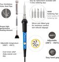 Soldering Iron Kit, 60W Soldering Iron, 5 Soldering Iron Tips, 21-In-1 Adjustable Temperature, Solder Wire, Stand, Desoldering Pump, Soldering