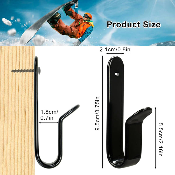 Snowboard Wall Mount Clips, Horizontal Skateboard Wall Mount?Snowboard Display Stand for Room, Garage