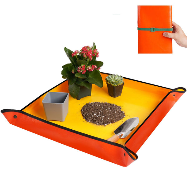 Repotting Mat for Indoor Plant Transplanting and Potting Soil Mess Control Portable Succulent Planting Potting Tray Gardening Gifts for Women Men