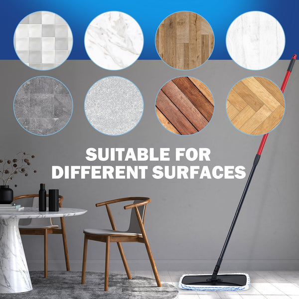 Matthew Microfiber Mop Refills Compatible with Hardwood Floor 'N More, Mop Head Replacement Reusable for Large Surface Compatible with Shmop and