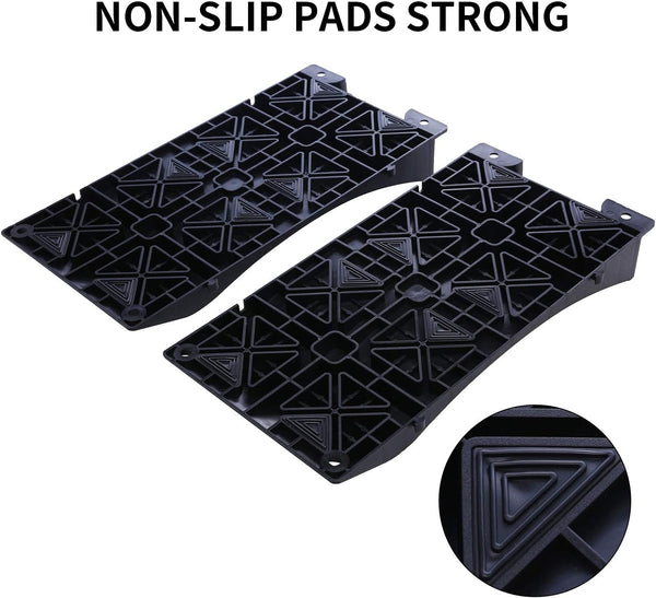 Homeon Wheels Tire Saver Ramps Anti-Slip Pads Design, Car Tire Wheel Ramps for Flat Spot and Flat Tire Prevention, Tire Savers for Storage,