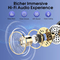 Wireless Earbuds, 2025 Bluetooth 5.4 Headphones in Ear with Stereo Deep Bass, 40H Bluetooth Ear Buds with 4 ENC Noise Cancelling Mics, IP7