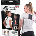 PRIMEKINETIX Posturemedic Dynamic Posture Brace for Neck and Back Support -For Enhanced Shoulder Alignment, Posture Improvement & Stretching- S (Red)