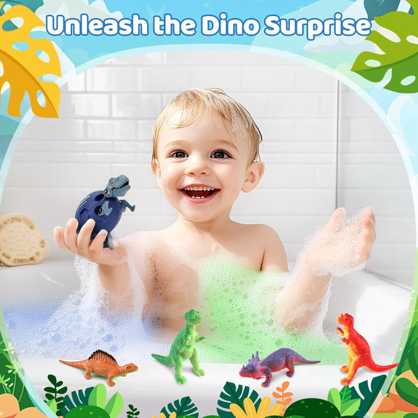 Bath Bombs for Kids with Surprise Toys inside - 16 Pack Organic Dinosaur Eggs Bath Bombs Gift Set, Dino Eggs, Dinosaur Toys for Kids 3 4 5 6 7 8 9