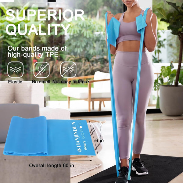 5 Pcs Professional Resistance Bands. Latex-Free, Elastic Band, Work Out Bands, Stretch Bands for Working Out Women or Men, Exercise Bands Set for
