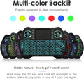 BL Mini Wireless Keyboard Remote Control with Touchpad Mouse Combo, Backlit 2.4Ghz Mini Keyboard Wireless USB Dongle Rechargeable Li-Ion Battery