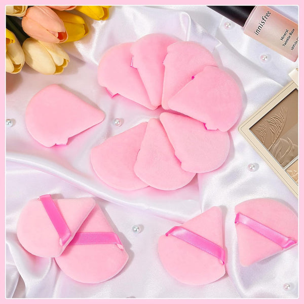 Thrilez 20Pcs Triangle Powder Puff, Loose Powder Puffs Makeup Puff for Face Powder, Setting Powder Puff for Make Up, Face Puff Pads for Press