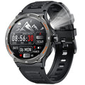 Smartwatch Men Fitness Tracker Watch: Smart Watches 1.53" round Touchscreen 3ATM Waterproof LED Flashlight Bluetooth Call Heart Rate Blood