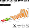 Kids Roller Coaster Cover, Orange, Waterproof, Oxford Cloth, Drawstring & Buckle, 110"L X 27"W X 28"H