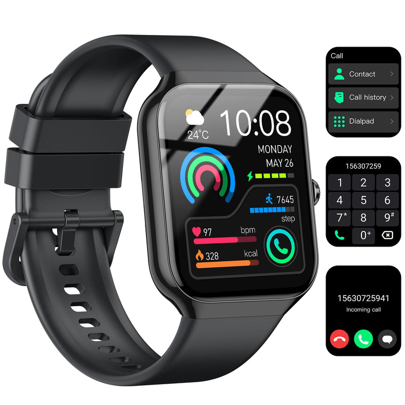 Smart Watch for Men Women, 1.96"HD Smartwatch (Answer/Make Call) with Heart Rate/Sleep Monitor/Spo2/Pedometer, 2025 New Fitness Watch 113+ Sport