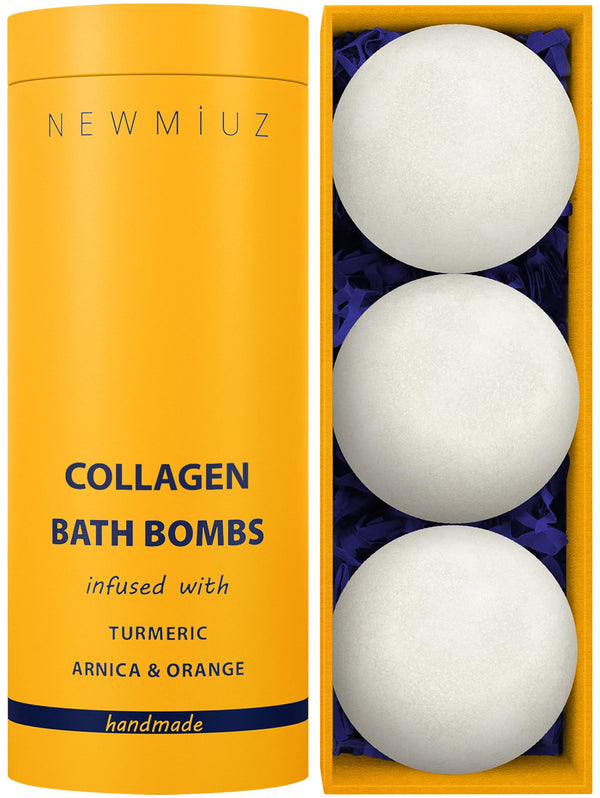 Natural Bath Bombs Luxurious Bath Foam Gift for Dry Skin Hydration Moisturizing Turmeric Arnica Orange Essential Oil Infused for a Blissful Experience