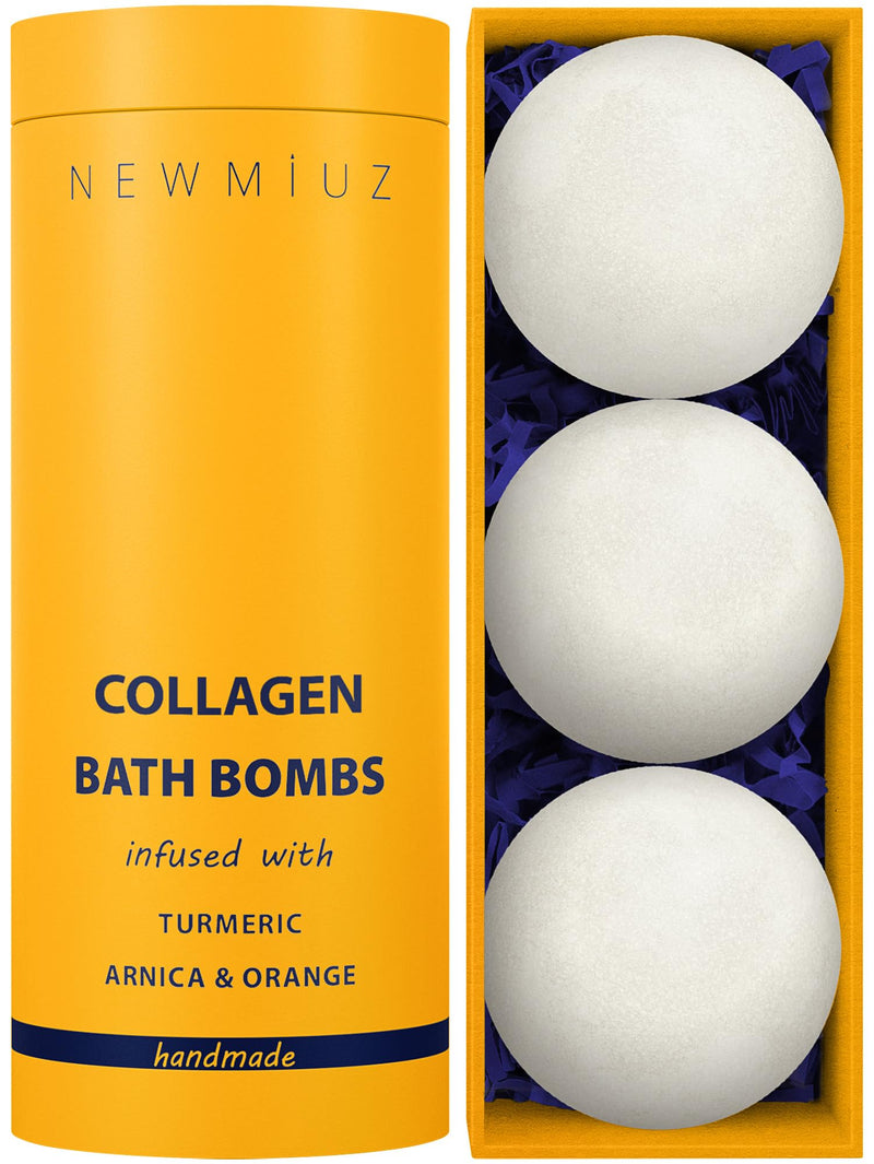 Natural Bath Bombs Luxurious Bath Foam Gift for Dry Skin Hydration Moisturizing Turmeric Arnica Orange Essential Oil Infused for a Blissful Experience