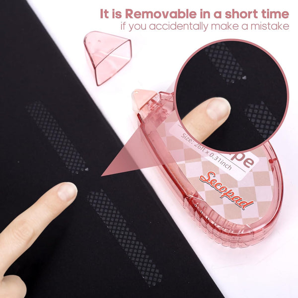 Scrapbook Tape, 4 Pack Double Sided Tape Roller for Crafts, Adhesive Glue Runner Scrapbooking Supplies Journaling School Office Supplies for Kids