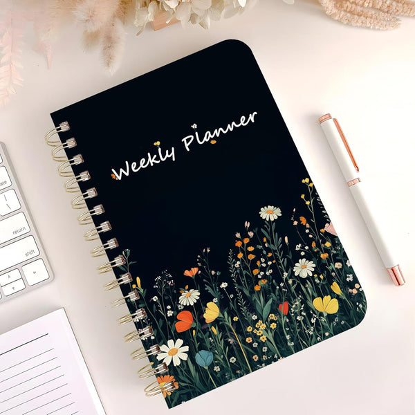 Weekly Planner Undated - 52 Weeks to Do List Notebook A5 for Work: Weekly Task, Habit Tracker Journal, Goal Setting, Agenda Sprial Bound Organizer