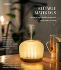 Mimicat Quiet Aromatherapy Diffuser Glass: 230ML Ultrasonic Cool Mist Scent for Home with Night Light - Aesthetic for Women Girls