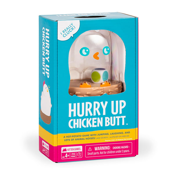Exploding Kittens Hurry up Chicken Butt 2-6 Players - Ages 4+ - 2 Minutes to Play - Hot Potato Style Card Game - Basket Stuffer - Creative Kids