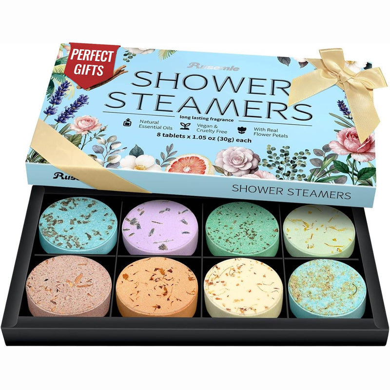 Shower Steamers Aromatherapy, 6 Pack Shower Bombs & 6 Pack Body Wash, Birthday Gifts for Women Men Wife with Essential Oils, Teacher Appreciation