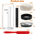 Sourdough Starter Jar Kit-1100Ml/39Oz, Sourdough Starter Kit, Sour Dough Starter Jar with Stainless Steel Lid, Thermometer, Silicone Scraper,