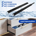LONTAN 12 Inch Full Extension Ball Bearing Drawer Slides 2 Pairs Side Mount Cabinet Rails Tool Box Trash Can Glides Black Heavy Duty Kitchen