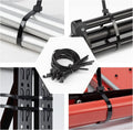 XINGO 48 Inch Black Zip Ties Heavy Duty 25 PCS, 200 LBS Ultra Strong Plastic Wire Ties, Large Cable Ties Extra Long Tie Wraps, Indoor and Outdoor
