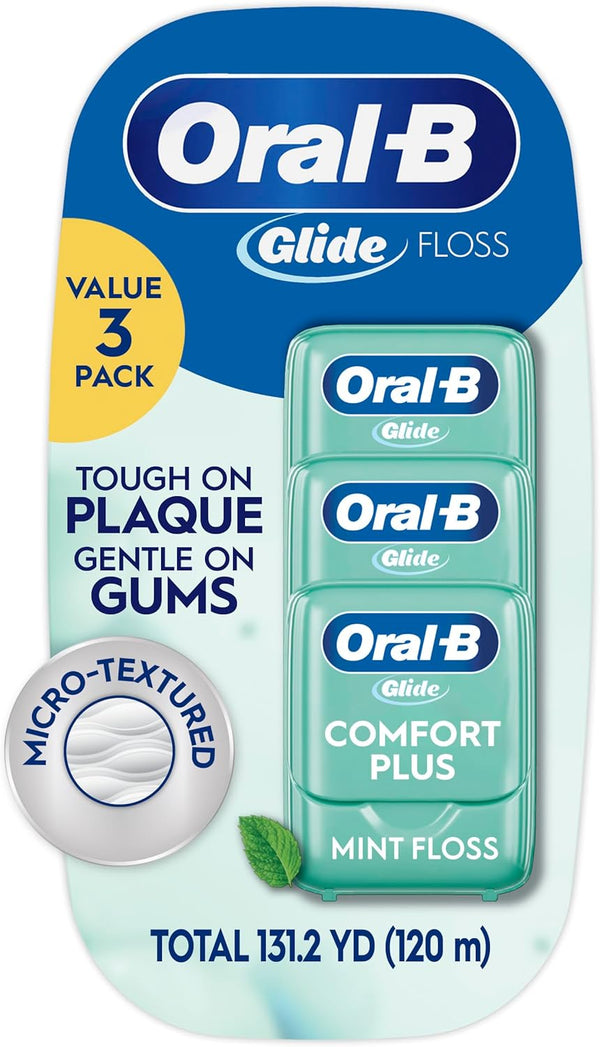 Oral-B Glide Pro-Health Comfort plus Floss, Mint, 3 Ct