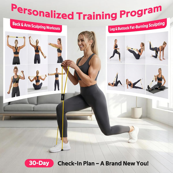 RENRANRING Figure 8 Fitness Resistance Bands with Handles - Exercise Tube Band Set of 3 for Arm and Shoulder Stretch, Rope 8 Word Elastic for