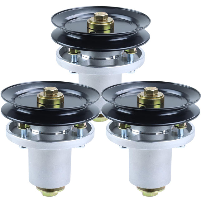 3 Pack 607418 Spindle Assembly with 604664 Pulley Replaces Hustler 607418 Spindle 607418, 601804 Hustler 601804 Spindle 