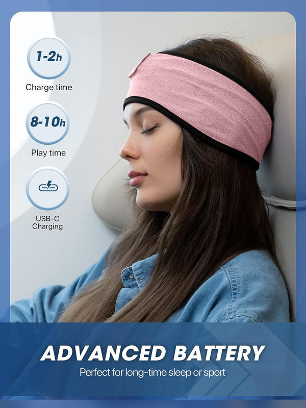 Sleep-Headphones-Wireless-Bluetooth-Headband - Comfy Sleeping Eye Mask Headphones Headset, Sport Headband Earbuds Electronics Tech Gadgets