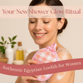 Natural Loofah Exfoliating Body Scrubber for Women Made with Natural Egyptian Loofa Sponge, Bath Shower Luffa Lufa for Face and Body. Exfoliator